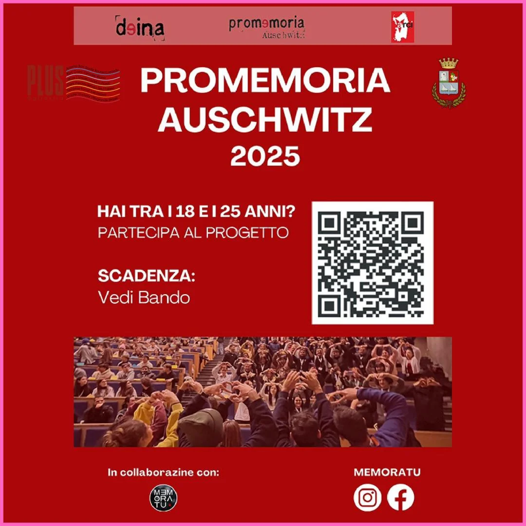 PROGETTO “Promemoria Auschwitz Sardegna 2025” - Scadenza domande 22/11/2024