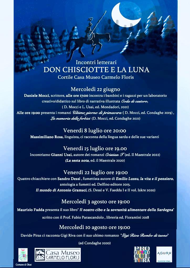 INVITO  AGLI INCONTRI LETTERARI 'Don Chisciotte e la luna' - CASA MUSEO CARMELO FLORIS
