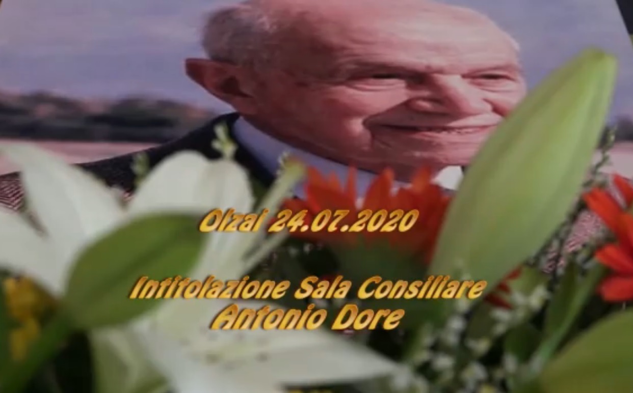 Cerimonia intitolazione Sala Consiliare Antonio Dore